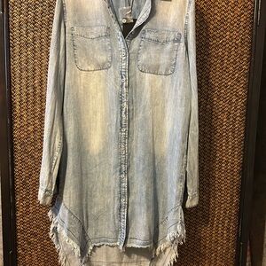 Heyson Light Blue Denim Shirt Dress